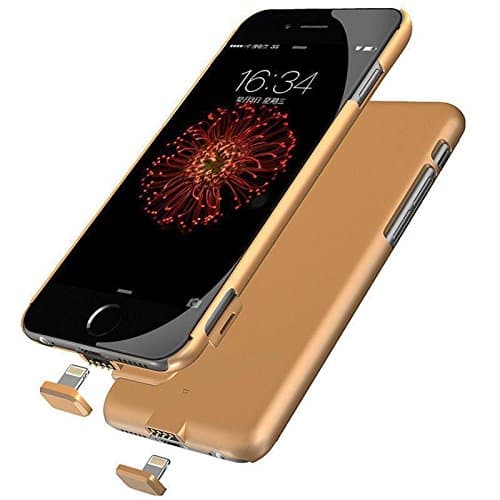iPhone 6 / 6s Plus Battery Case - Gomeir Ultra Slim With 2000mAh External Protective Battery Case Extended Power Bank Cases Charger for iPhone 6S / 6 Plus - 5.5 inch (Gold)