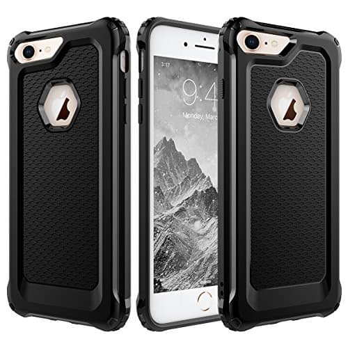 iPhone 8 Case,iPhone 7 Case,LAVENSA Flexible TPU Anti-Slip Shockproof Protective Case for Apple iPhone 7/8 - Black