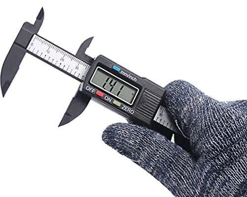 Electronic Digital Vernier Caliper Inch/Metric Conversion 0-6 Inch/150 mm Carbon Fiber Gauge Micrometer Extra Large LCD Screen Auto Off Featured Measuring Tool - Black