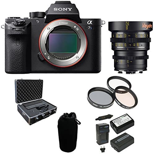 Sony Alpha a7SII Mirrorless Digital Cam, Veydra 25mm T2.2 E-Mount Lens Bundle