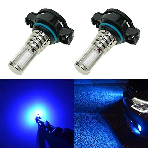 Calais Extremely Bright 2504 PSX24W 36W LED High Power Blue 3 COB LED DRL Fog Light Bulbs Plug-n-Play(pack of 2)