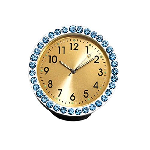 idain Car Dashboard Clock - Mini Vehicle Clock Decoration (Blue)