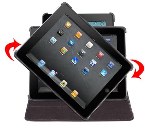 7" Black Case W/ Rotating Screen 360 For Android Tablet Pandigital Coby Nexus Nook Nook HD MID Nextbook Polaroid + Others