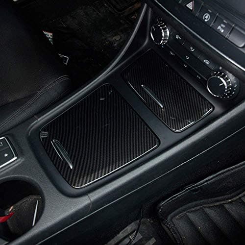 Carbon ABS Center Storage Box Panel Trim Ashtray Cover For CLA GLA A Class W117 W176 A180 2014-2017