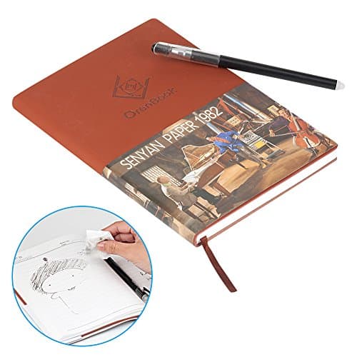 BAKTOONS Reusable Notebooks, Waterproof Evernote Smart Notebook with Pilot FriXion Pen Brown (Reusable Notebook, Brown)