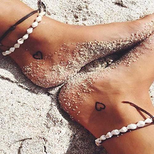 Edary Boho Beach Shell Hand-Woven Ankle Bracelet Layered Sea Shell Ankle Chain Anklets Jewelry for Women and Girls (1PC)