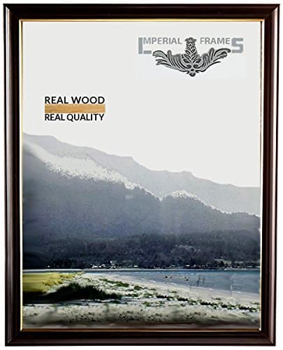 Imperial Frames 8 by 12-Inch/12 by 8-Inch Picture/Photo Frame, Round, Black Molding with Gold Leaf