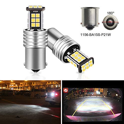 2pcs 1600lms 1156 1141 1003 BA15S LED Bulbs with Projector replacement for Back Up Reverse Lights,Brake Lights,Tail Lights,Rv lights 3030 24smd 6000K p21w p21/5w s25 led lamp Xenon White 6000k 1 Year Warranty