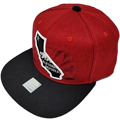 MrKap California Republic Hat Unisex Adjustable Snapback Cap
