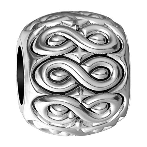 SZIRORepeating Infinity Symbol Charm Bracelet Bead in Sterling Silver