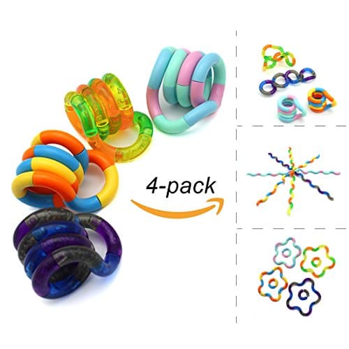 LayDUS Classic Sensory Relax Therapy Original Brain Imagine Tools Fidget Toy Stress/Anxiety Relief for Kids & Adults, Set of 4
