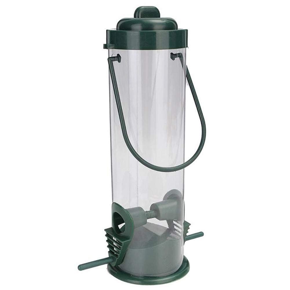 Domeilleur Plastic Wild Birds Water Feeder 4 Port Drinker Dish Hanging Station for Garden