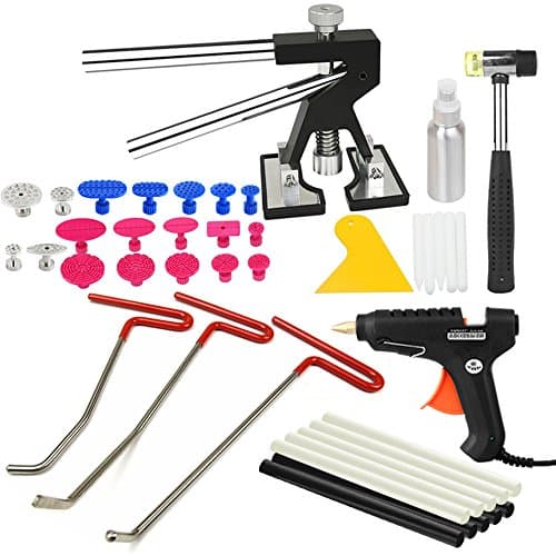 PDR Rod PDR Tools Paintless Dent Repair Tools Dent Removal Kit Mini Dent Lifter Glue Puller Tabs PDR Hot Melt Glue Gun PDR Glue Sticks Car Hail Damage And Door Dings Repair