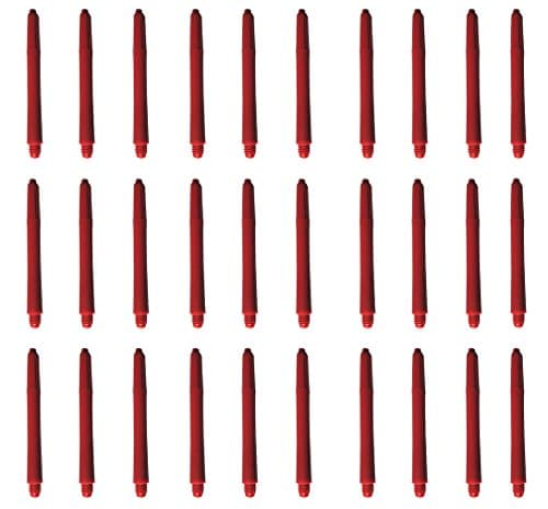 10 sets of 3 (30 Pieces) 2ba Deflectagrip Red nylon dart shafts Medium size 48 mm 2"