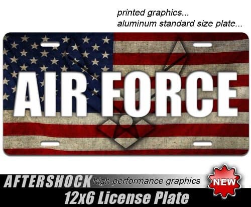 Air Force License Plate American Flag