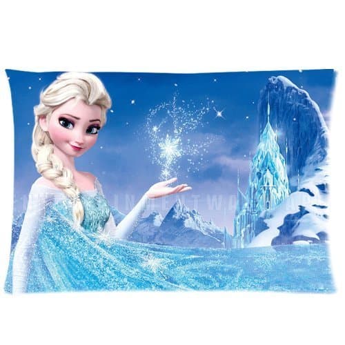 Disney Frozen Elsa Snow Queen Custom Rectangle Pillow Cases Covers Standard Size 20"x30" Two Side-04