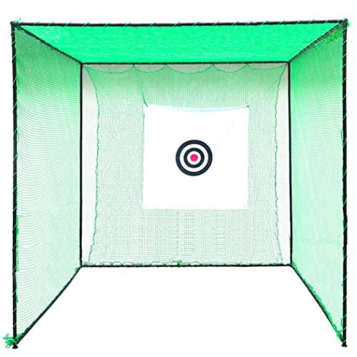Funmall Professional Metal Golf Hitting Cage Golf Training Practice Net, 3 x 3 x 3M