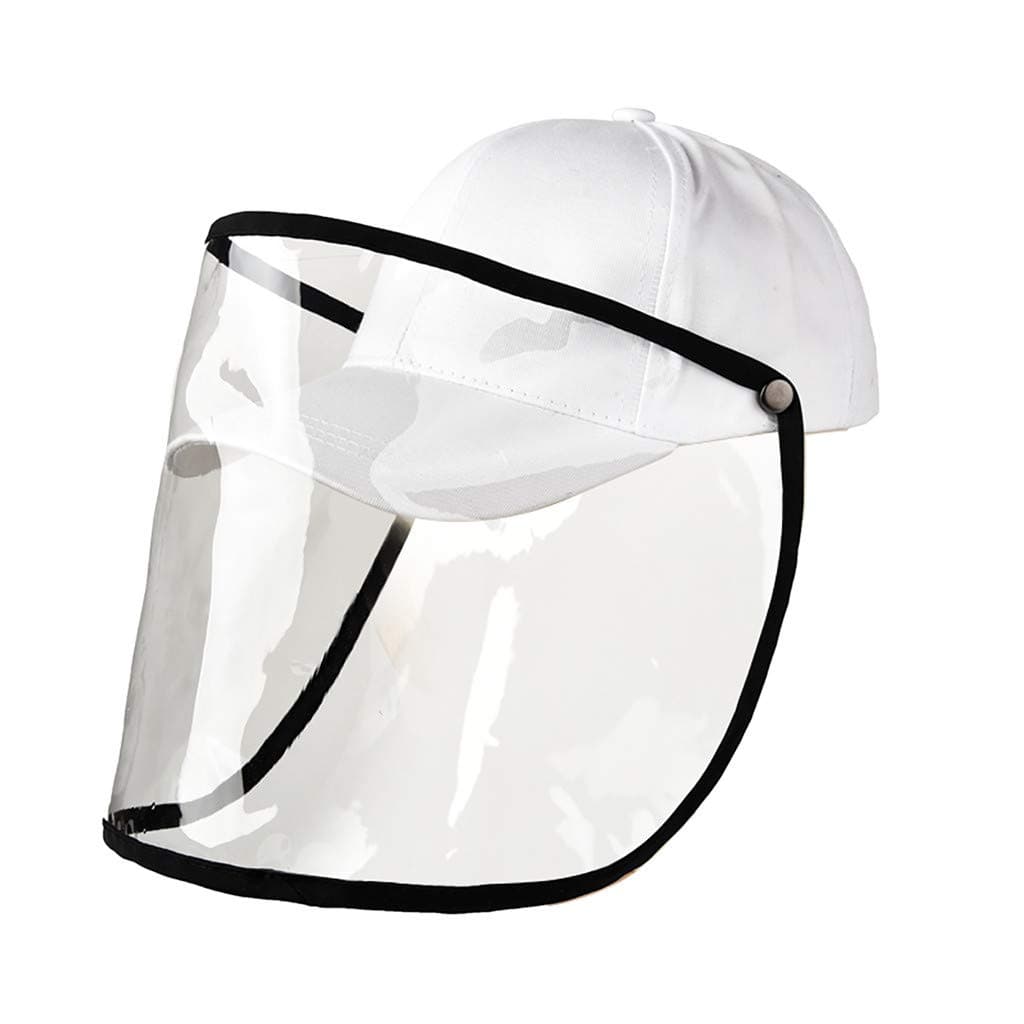 BBesty Flip-up Protective Safety Face Shield Removable Full Cover Dustproof Waterproof Baseball Hat Splashing Proof Anti Pollution Removable Clear Visor Outdoor Facial Cover