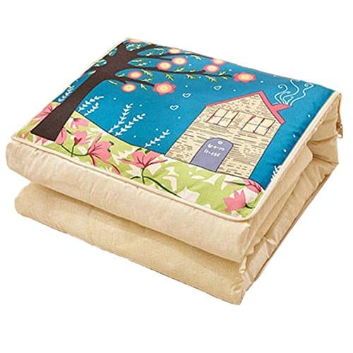 2 in 1 Pillow and Blanket Creative Air Conditioning Quilt/TV Blanket/Car Blankie/Sofa Sleeping Bag/Throw Pillows/Back Cushion/Travel Blanket/Lunch Break Quilt Christmas Gift (110×150 cm, Blue)