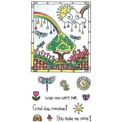Hampton Arts Color Me Clear Stamps ~ Sunshine