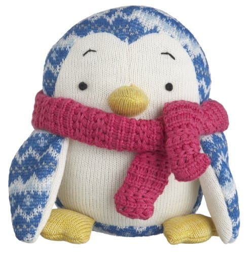 Monkeez "Pumpkin Knit Penguin Plush, Small