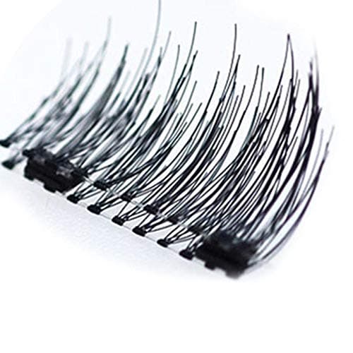 False Magnetic Eyelashes, Magnetic False Eye Lashes Magnet Eyelashes, 1 pair (4 piece) Ultra-thin 0.2mm Magnetic false eyelashes 3D Natural Reusable False Magnet Eyelashes