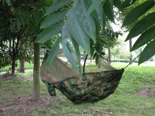 Tmsuchina Hammock w/Bug Mosquito Net Outdoor Camping Backpacking Camo Military Jungle