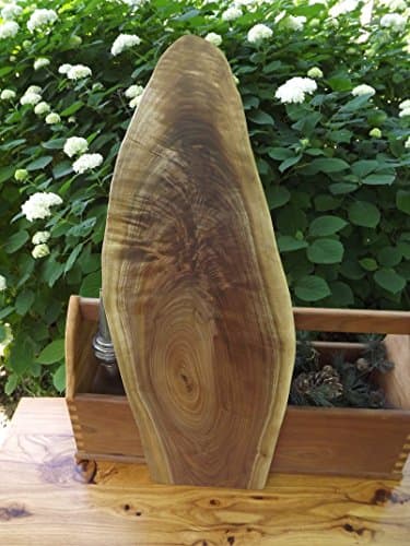 Large-Live edge-walnut cutting board-oval-wood serving board