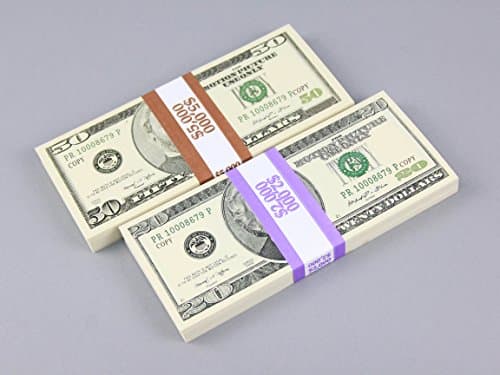 PROP MONEY Real Looking Copy $7,000 Mixed FULL PRINT Pack for Movie, TV, Videos, Advertising & Novelty