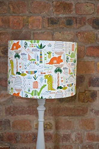 Dinosaur lampshade, green and orange