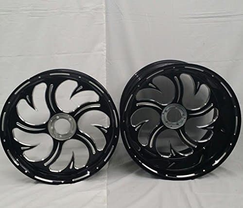 Yahama R1 2004-2008 360mm Black Contrast Cut Shark Wheels