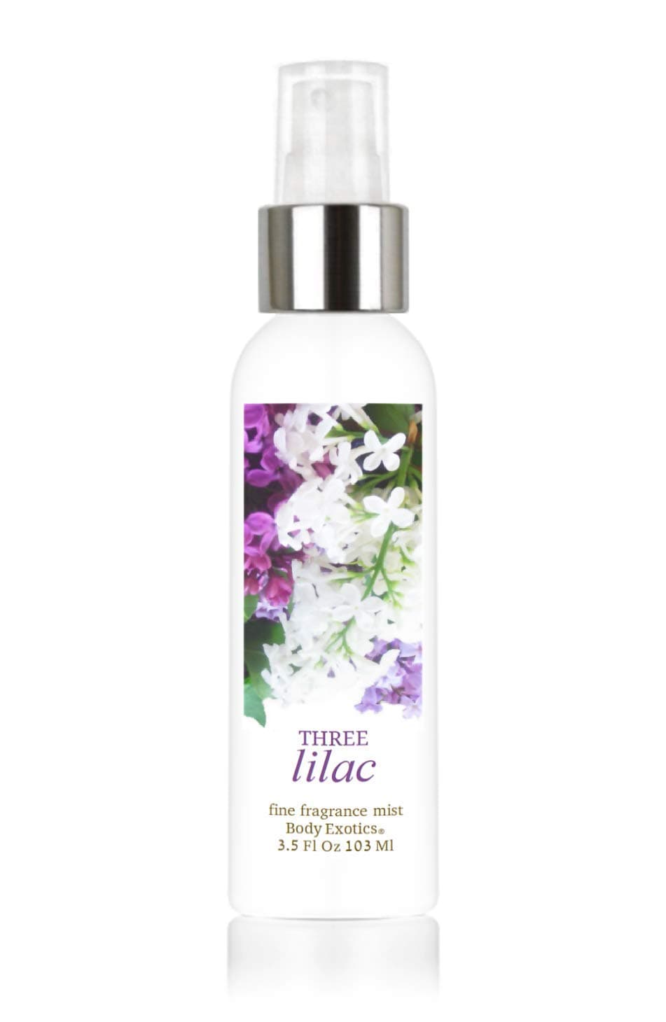 Three Lilac Perfume Fine Fragrance Mist by Body Exotics 3.5 Fl Oz 103 Ml - an Irresistible Blend of Light Purple, Dark & White Lilac Blossoms