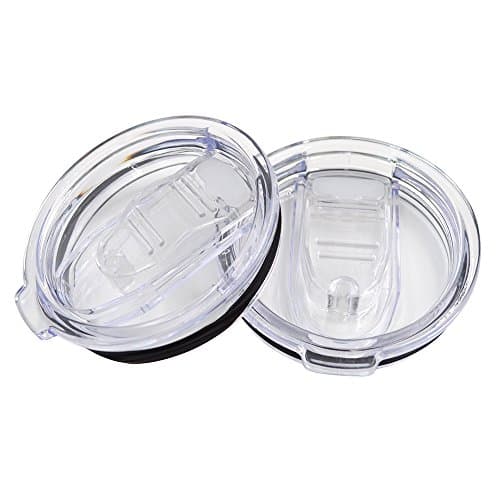 MAIBET Cup Lid 2pack 30 oz 100% Spill Proof Yeti Lid Tumbler 30oz RTIC Rambler Splash Resistant Vacuum Sealed Open Close Sliding Closure,Fit for RTIC,YETI Ozark Trail (30oz, clear NEW)