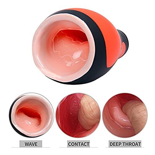 Obaile 30 Modes Deep Throat Electric Massager - Oral Automatic Cup for Men - Red