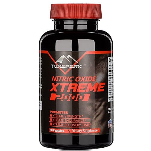 Tonepeak Nitric Oxide (90 Capsules) - 4 In One L-Arginine Blend, Muscle Growth, Faster Recovery, Increase Stamina