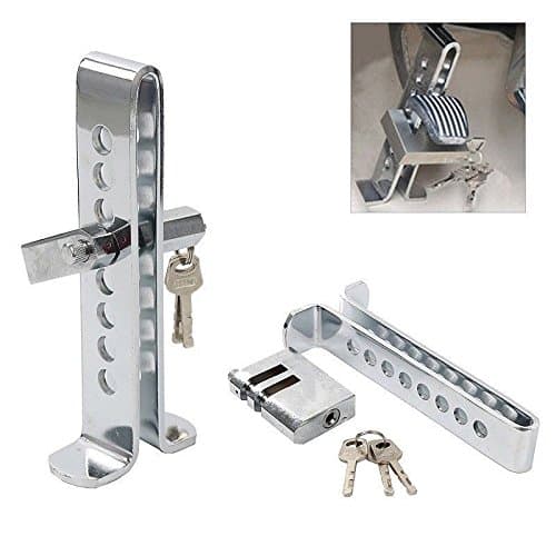 HH Limited Universal Auto 8 Holes Pedal Security Tool Anti-Thief Device Stainless Steel Clutch Lock Car Brake Lock