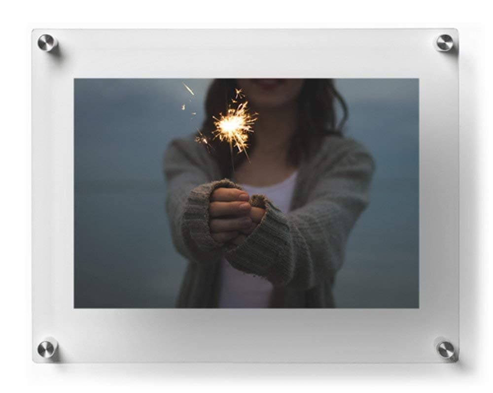 Wexel Art 12x15-Inch Double Panel Grade Acrylic Floating Frame with Silver Hardware for, 8x10-Inch Art & Photos