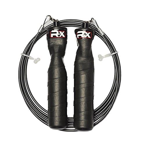 RX Jump Rope - Black Ops Handles with Trans Black Cable in Buff 3.4 or Ultra 1.8 (8'10", Ultra 1.8)