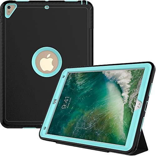 iPad Pro 10.5 Case, DumiDuer Smart 3-fold Stand with Auto Sleep/Wake Function Microfiber Lining Hard Back 3-Layer Protective Magnetic Detachable Cover for Apple iPad Pro 10.5 inch (LightBlue)