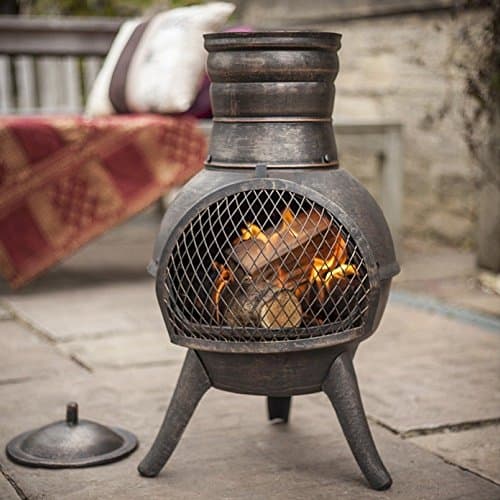 La Hacienda Squat Chiminea 70cm Bronze