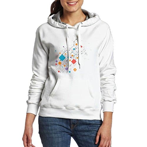 Women's Pullover Hoodies Sweatshirt Pockets Computer Chip CPU Core Heart Design For Women Girl