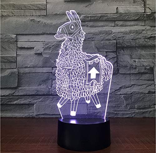 Alpaca Llama 3D Led Desk Lamp Modelling Night Light USB Charge Baby Mood Touch Button Kids Bedroom Lighting for Home Decor Gift Touch Swithch 7 Color Change