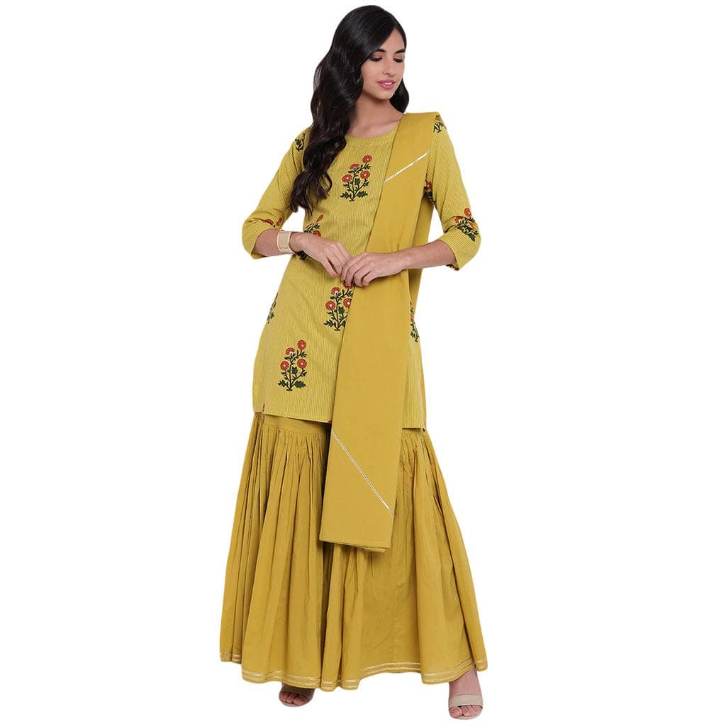 Divena Women's Cotton Readymade Salwar Suit