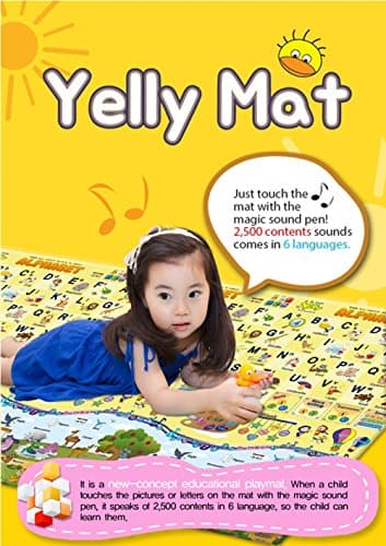 Yelli Mat Children's Naturally Learning Good Cushion&Design Built in 6 Languages (S : 17001400mm 12T)