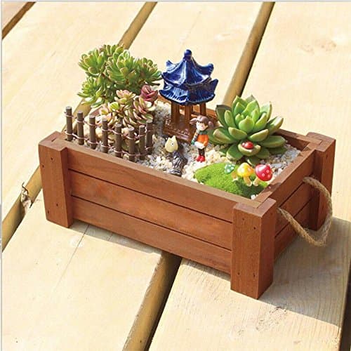 Rectangle Flower Pot Balcony Garden Planter Box Home Yard Decor Solid And Durable,breathable The Wood Smell Fresh