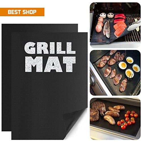 Amazon Best Shop_ High Temperature resistance non stick baking mats BBQ grill mat 2 sheets (33x45cm_0.2mm)