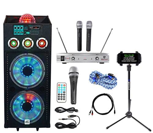 NYC Acoustics Dual 12" Karaoke Machine/System 4 ipad/iphone/Android/Tablet/TV