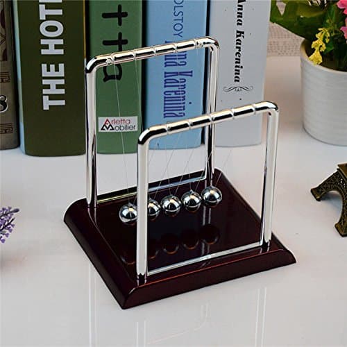 2 Pcs Newton Billiards Balanced Balls Decoration Creative Design. Showing The Physics Energy Conservation Law Always Be Used To Entertain As Toy