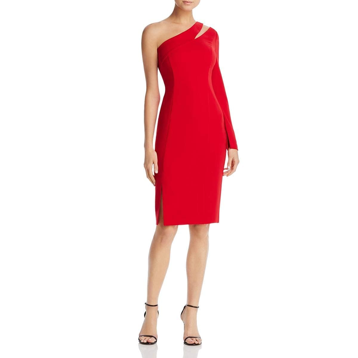 Laundry by Shelli Segal Women's One Shoulder Cut Out Sheath Cocktail Dress