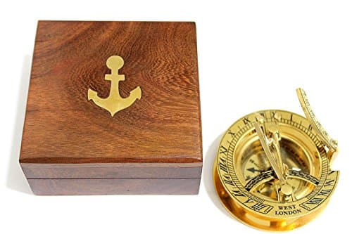 Brass Sundial Compass - Pocket Sundial Compass
